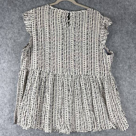 Savanna Jane Embroidered Top Womens 2X Geometric Babydoll Aztec Boho Tribal NEW - Picture 9 of 13